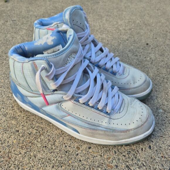 Air Jordan 2 J Balvin Retro Mens 10 Blue Sneakers Shoes 2022 DQ7691-419 - Picture 2 of 16